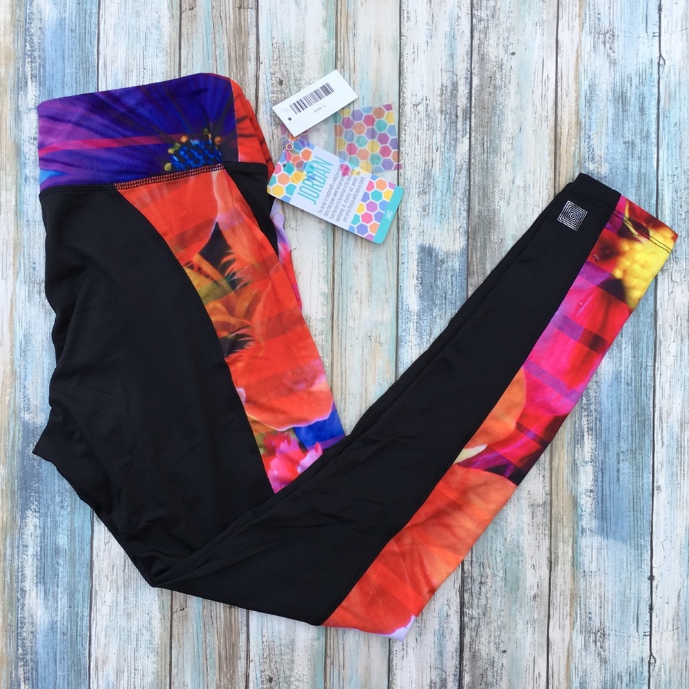 LuLaRoe floral Jordan athletic leggings size large